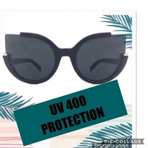 TOPFOXX CATEYE SUNGLASSES CHLOE/BLACK With Case